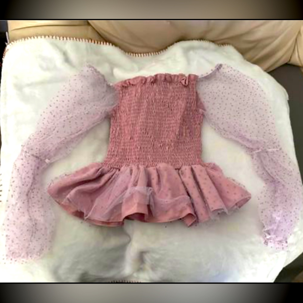 COPY - Pink transparent sleeves shirt size S